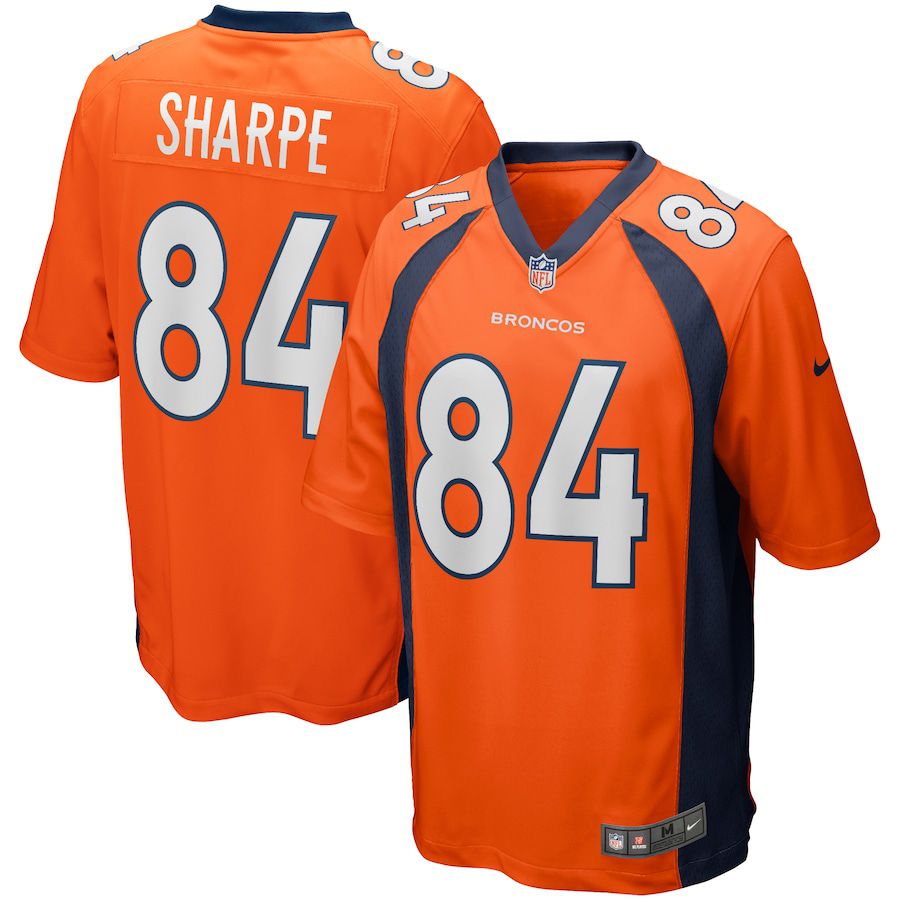 Men Denver Broncos #84 Shannon Sharpe Nike Orange Game Retired Player NFL Jersey